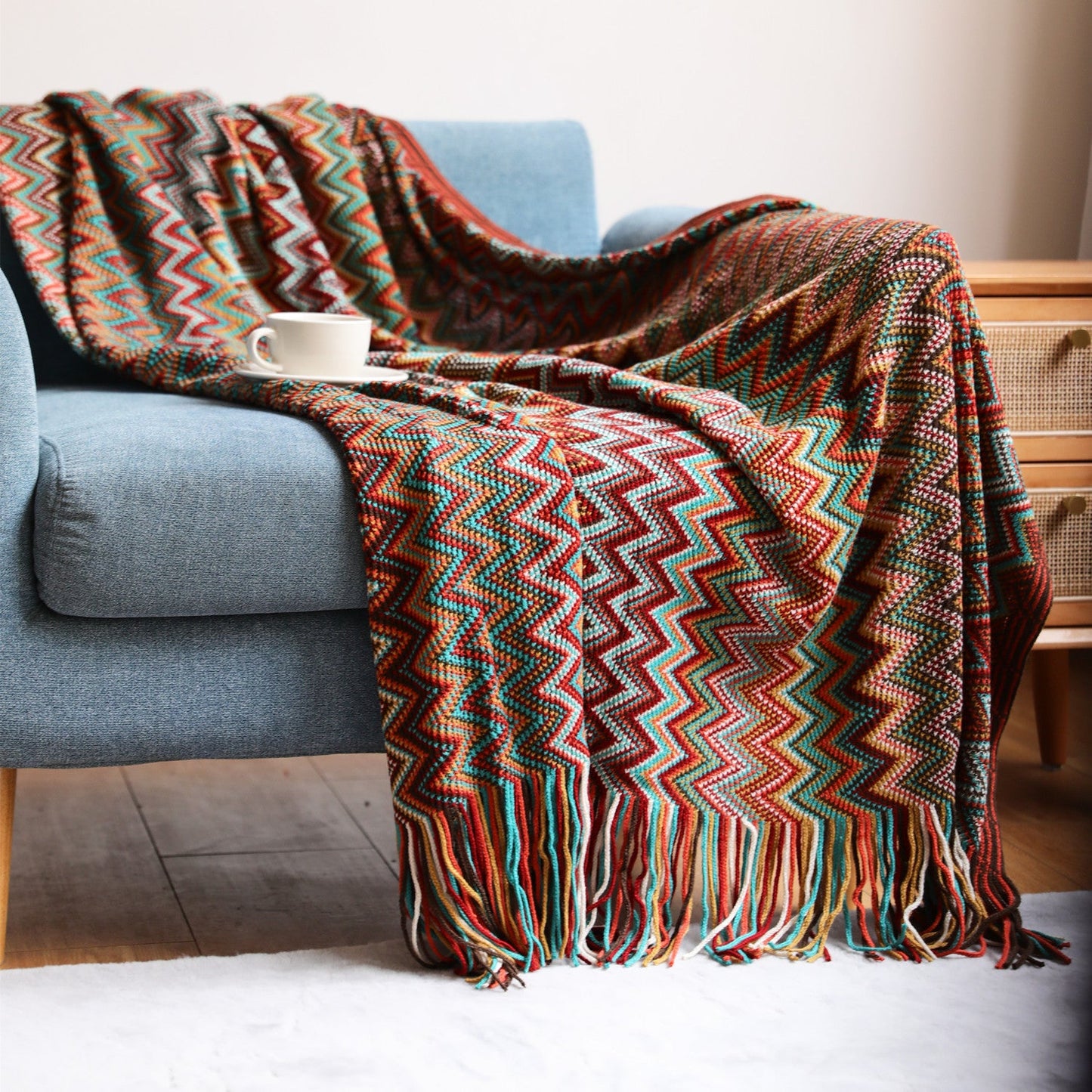 Bohemian Sofa Cross Border Knitting Office Nap Air Conditioning Blanket