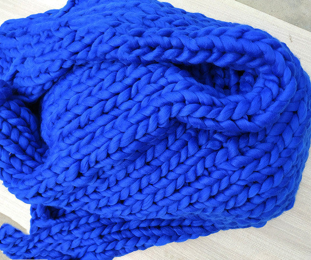 Coarse Wool Cover Wool Hand-woven Iceland Acrylic Blanket