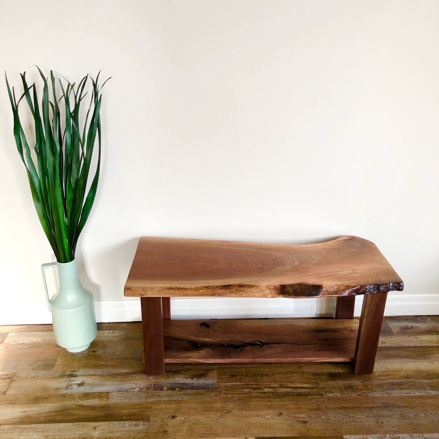 Wolseley Bench - Live Edge Wood Entryway Shoe Bench