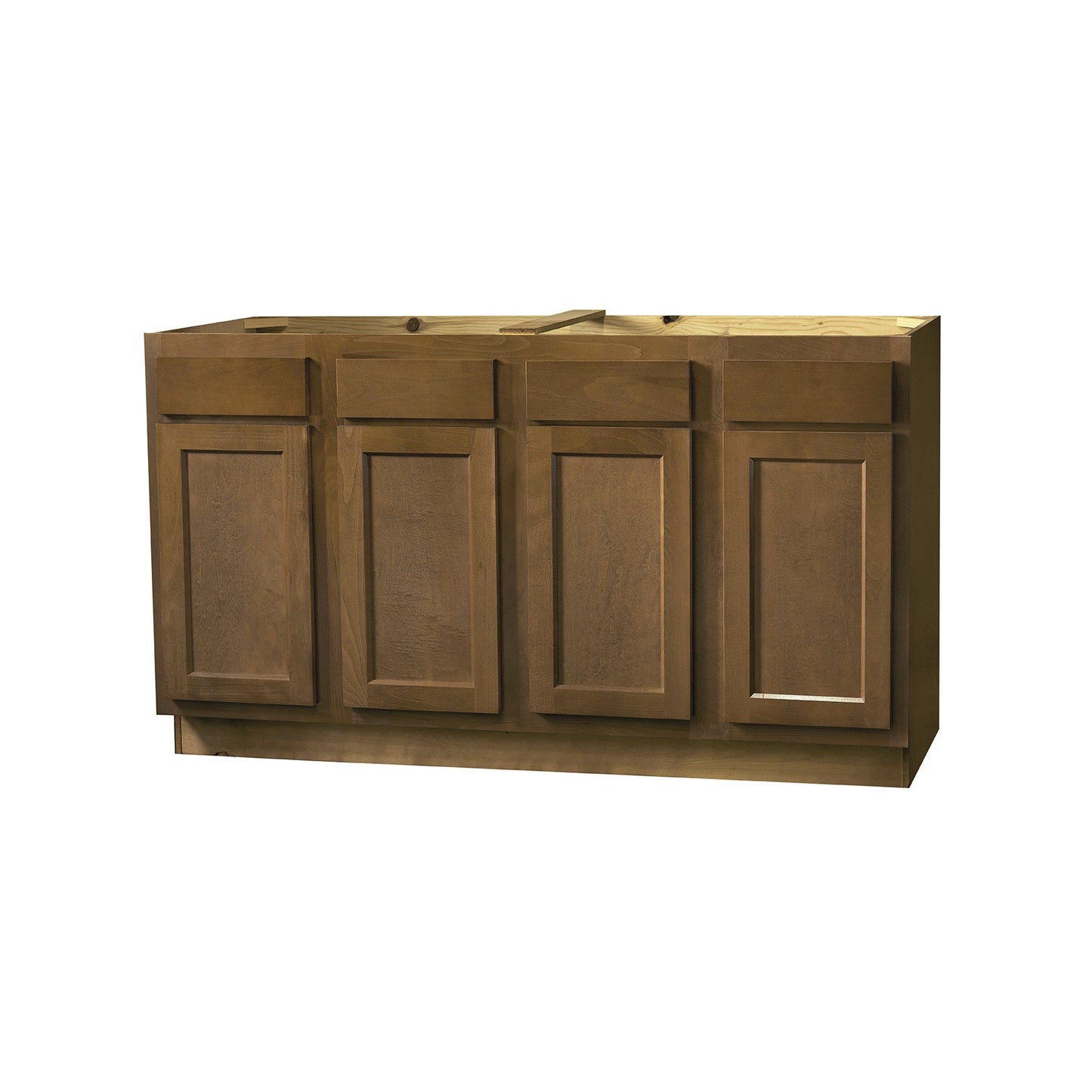 Sink Base Cabinet - Warmwood Shaker - 60 Inch W x 34.5 Inch H x 24 Inch D