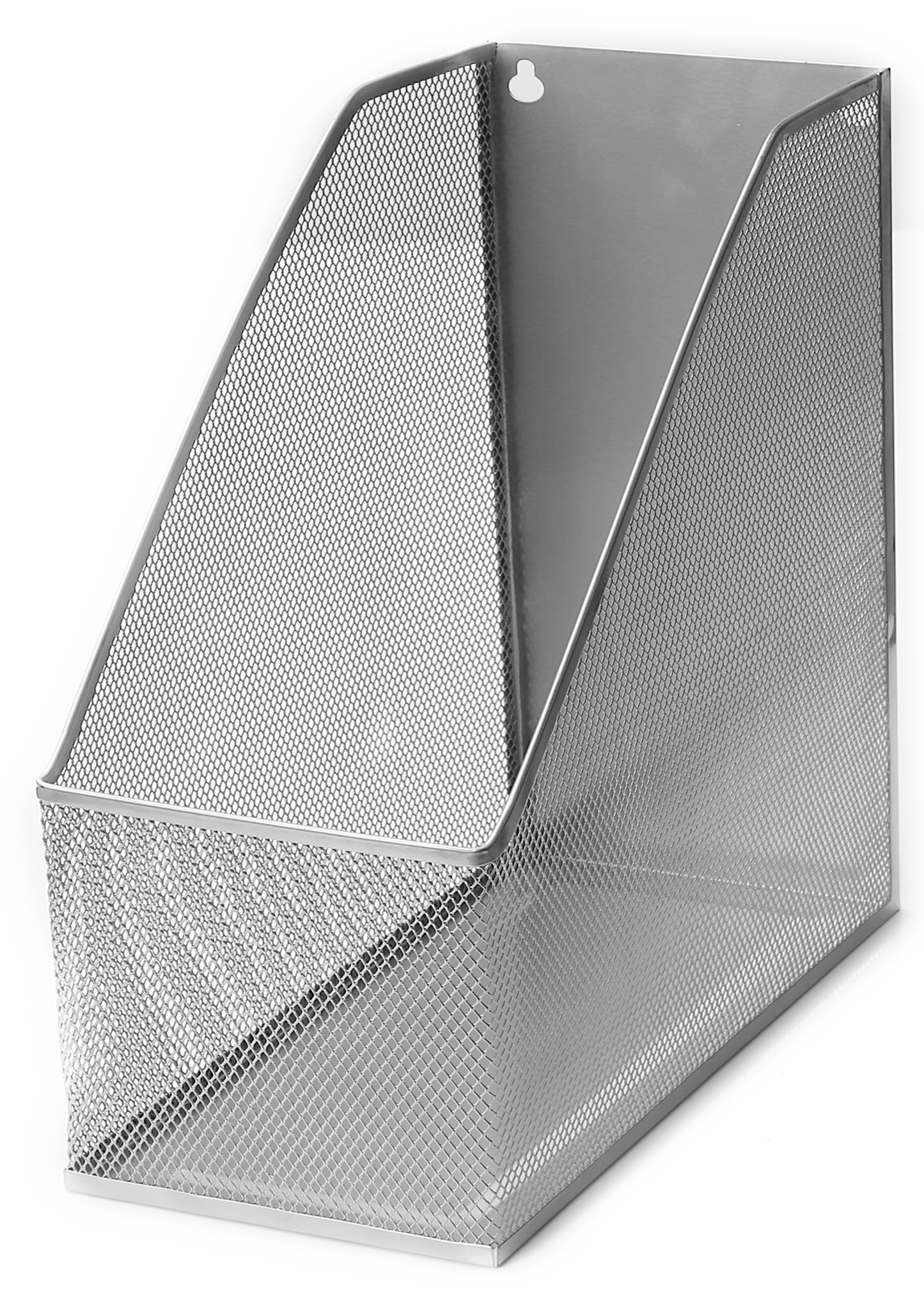 YBM Home Metal Wall Mount Magazine Rack File Holder for Home and Office, 12” X 10” X 4.5” Silver Furniture > Cabinets & Storage > Magazine Racks YBM Home Silver 1