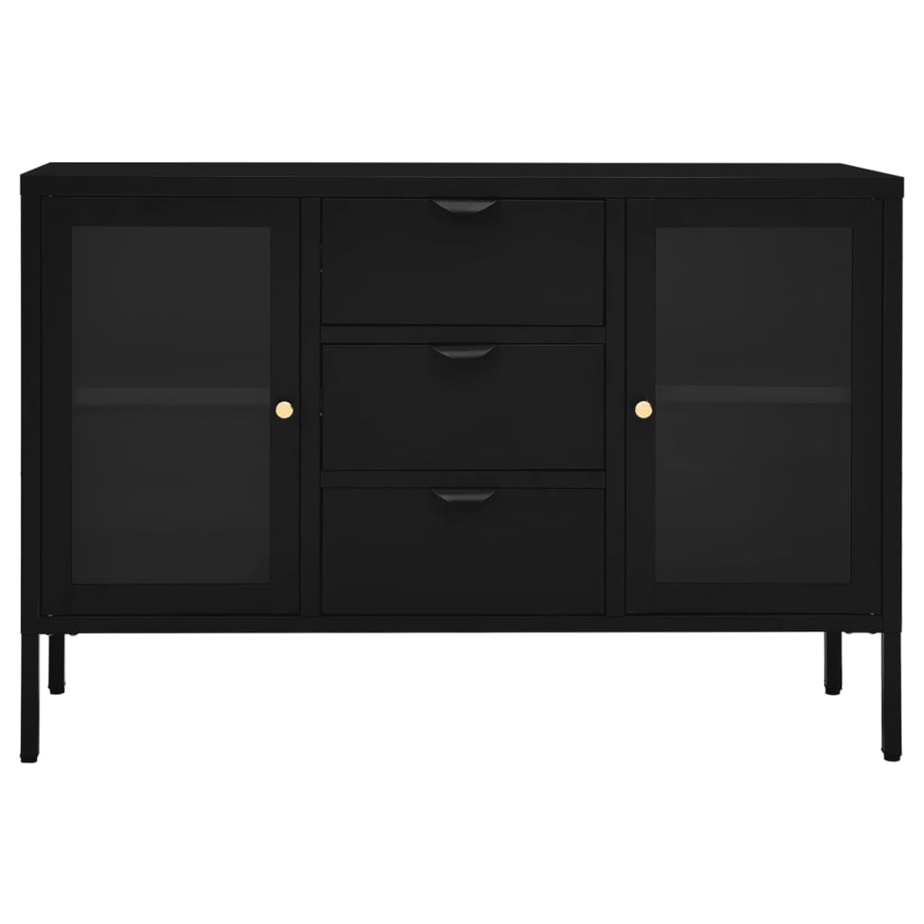 Sideboard 4.3"X3.8"X27.6" Steel And Tempered Glass