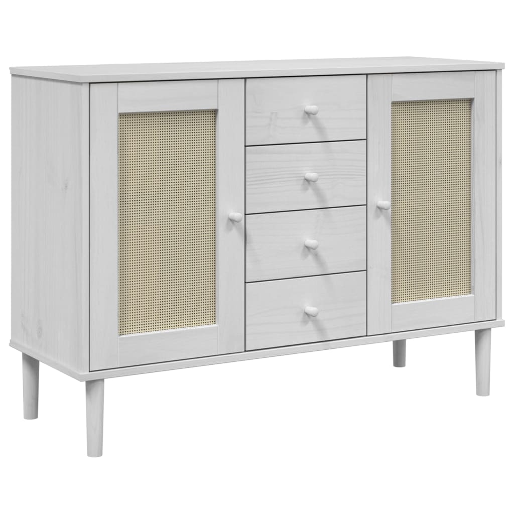 Sideboard Senja Rattan Look 44."X5.7"X3.5" Solid Wood Pine