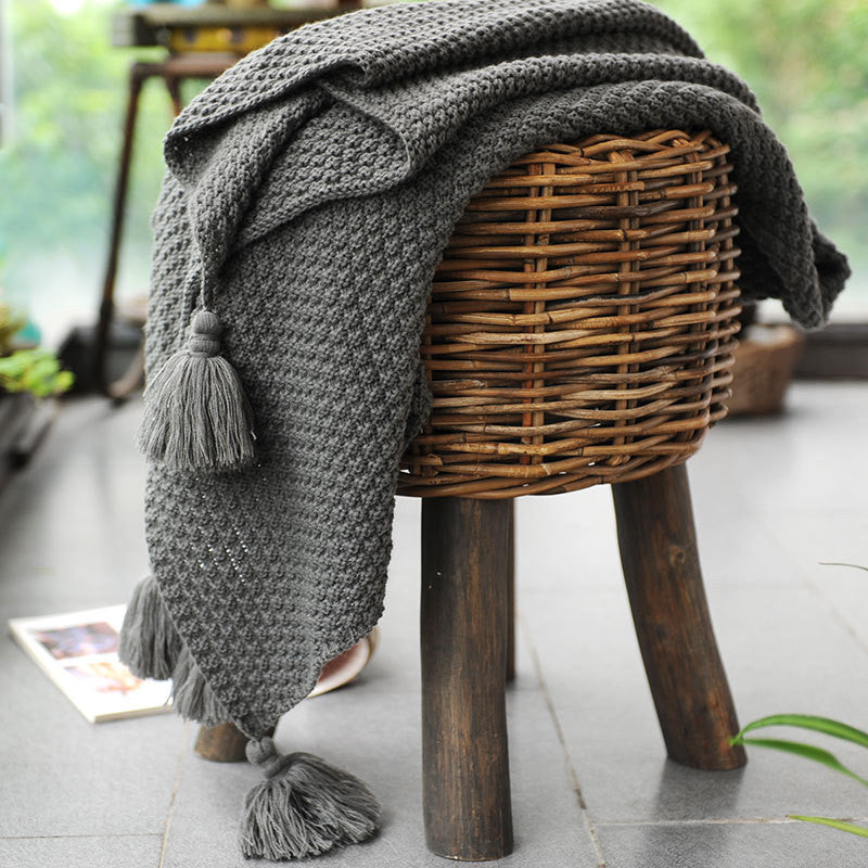 Knitted Bed end Nordic Woolen Sofa Blanket