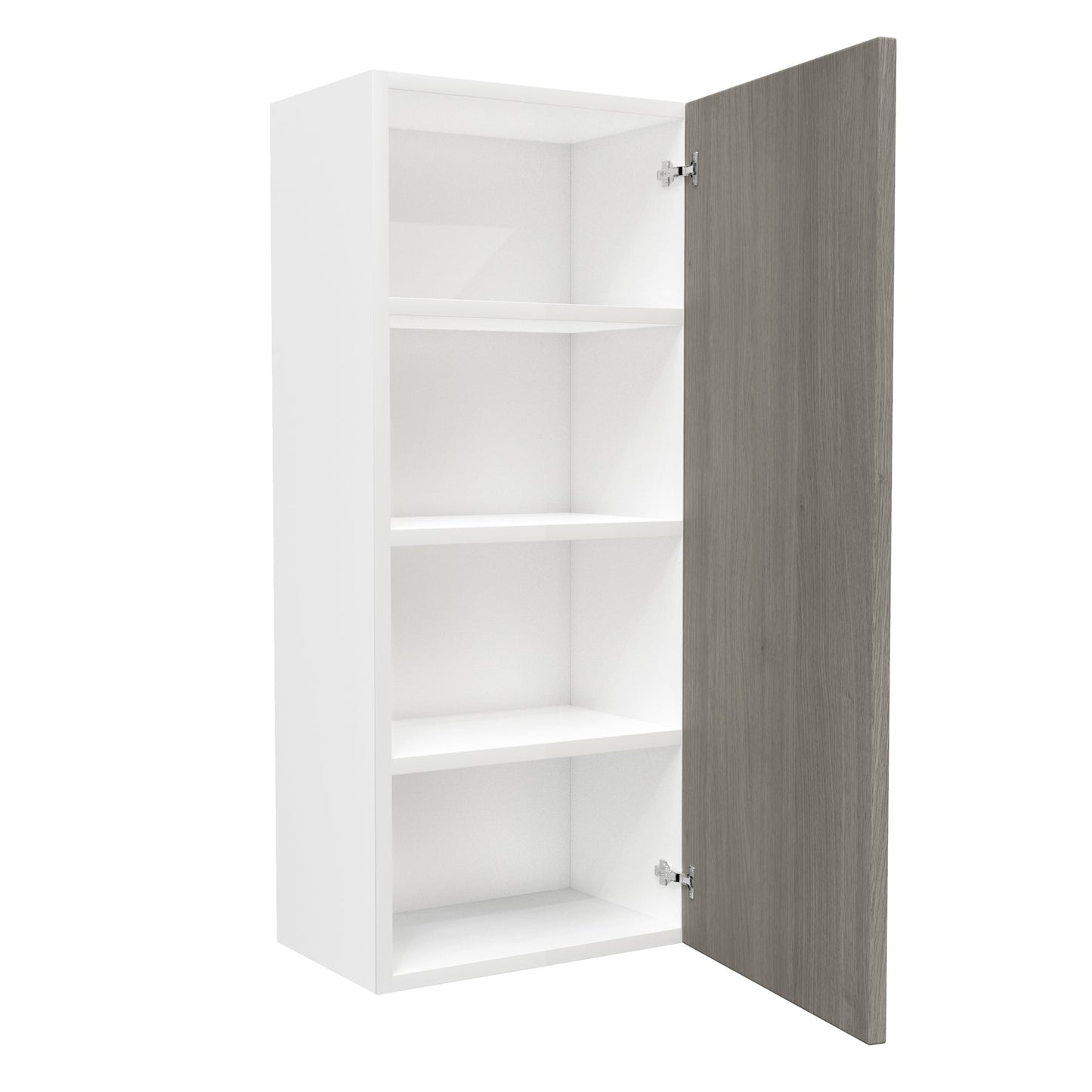 Single Door Wall Kitchen Cabinet| Matrix Silver | 18W x 42H x 12D