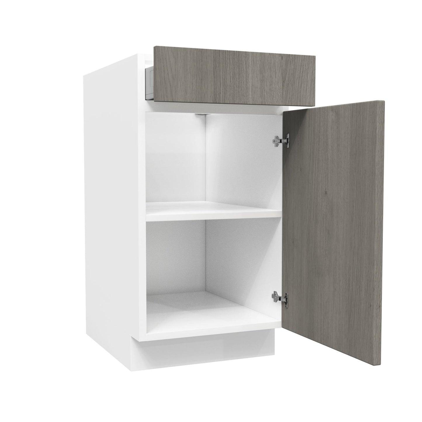 Single Door Base Cabinet| Matrix Silver | 18W x 34.5H x 24D