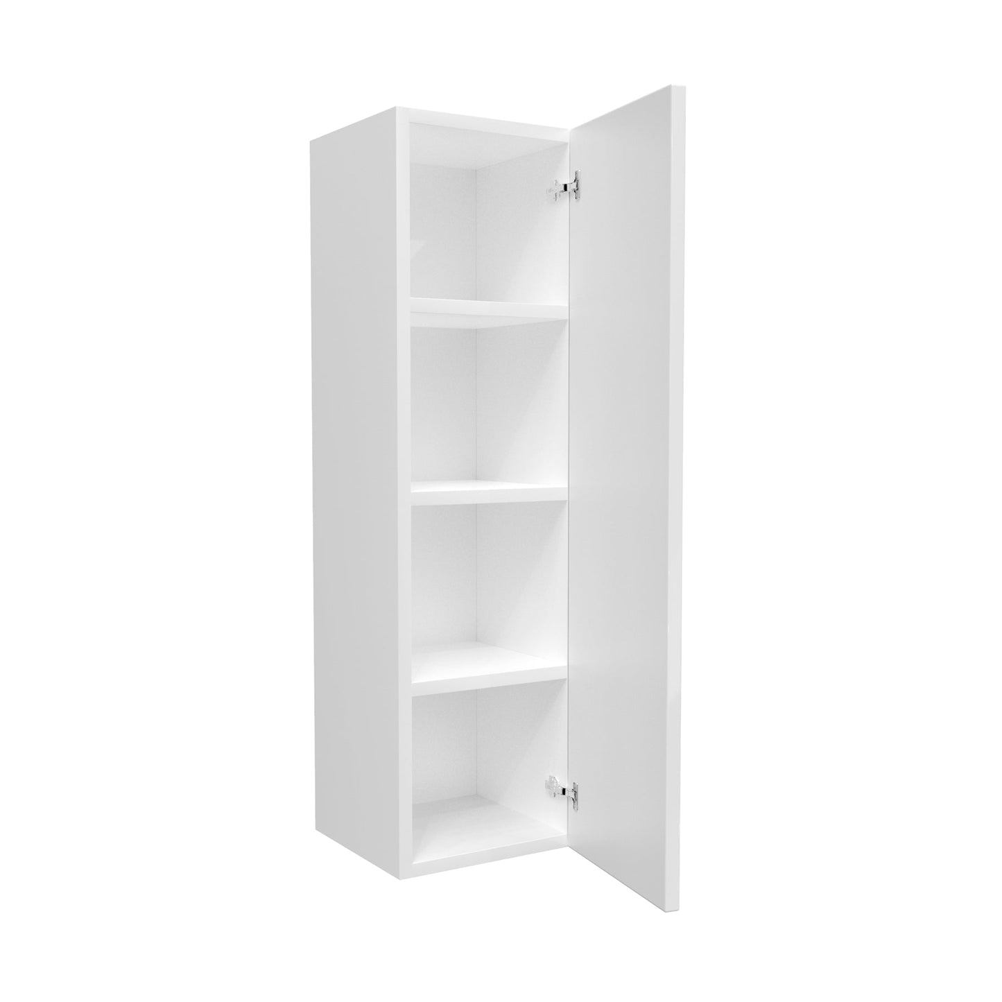 Single Door Wall Cabinet | Milano White | 12W x 42H x 12D