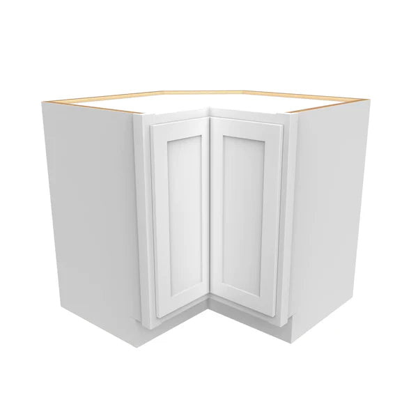 Shaker White - Lazy Susan Base Cabinet w/ Wood Tray - 36W x 34.5H x 24D