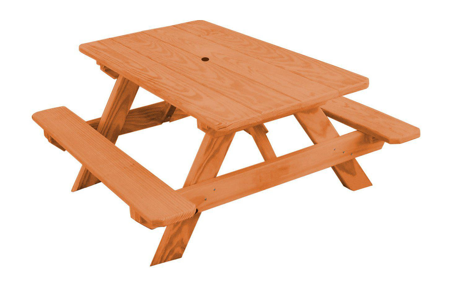 A&L Furniture Co. Yellow Pine Kid's Table (22" Wide) - Specify for FREE 2" Umbrella Hole - LEAD TIME TO SHIP 10 BUSINESS DAYS