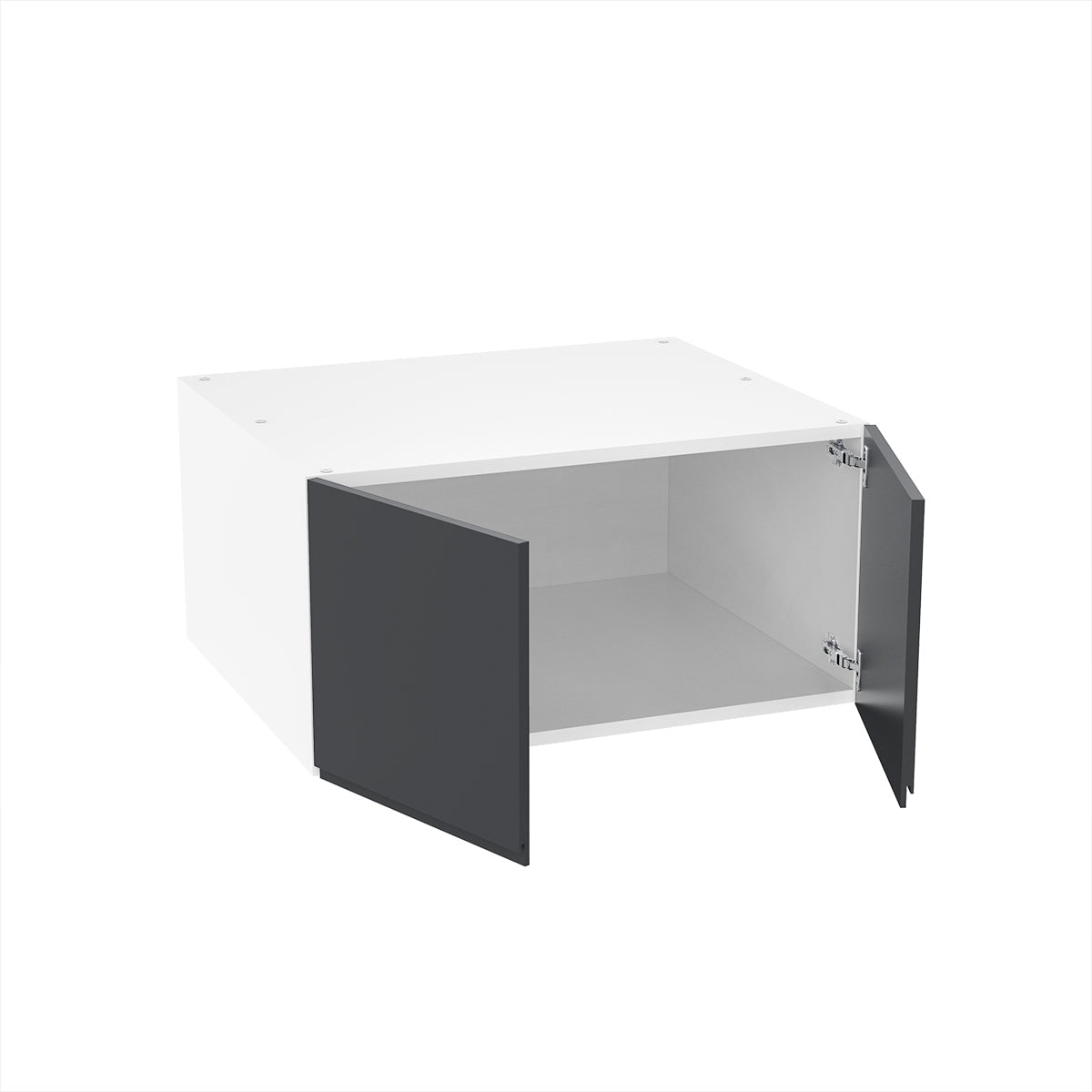 RTA - Lacquer Grey - Double Door Refrigerator Wall Cabinets | 30"W x 15"H x 24"D