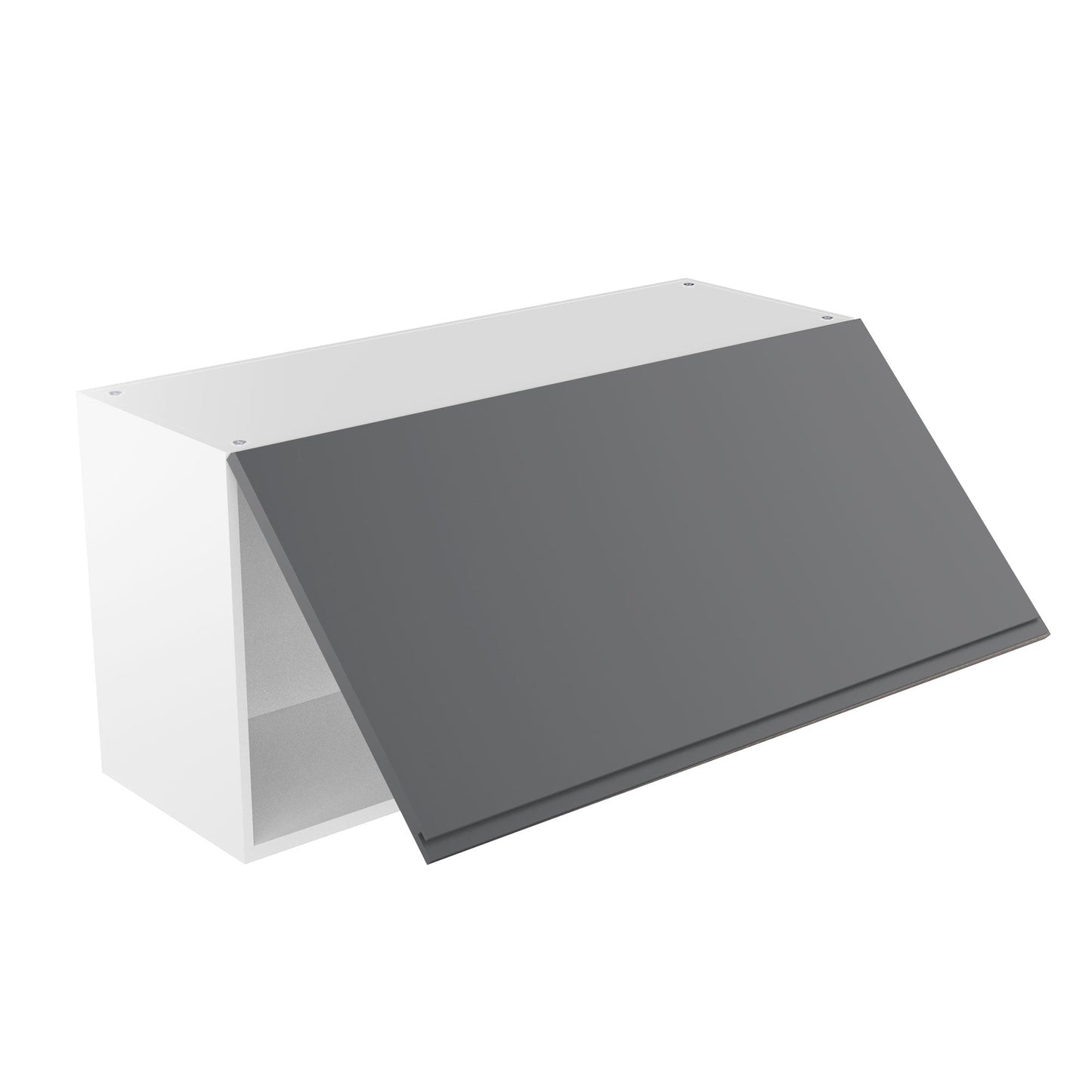 RTA - Lacquer Grey - Horizontal Door Wall Cabinets | 36"W x 18"H x 12"D