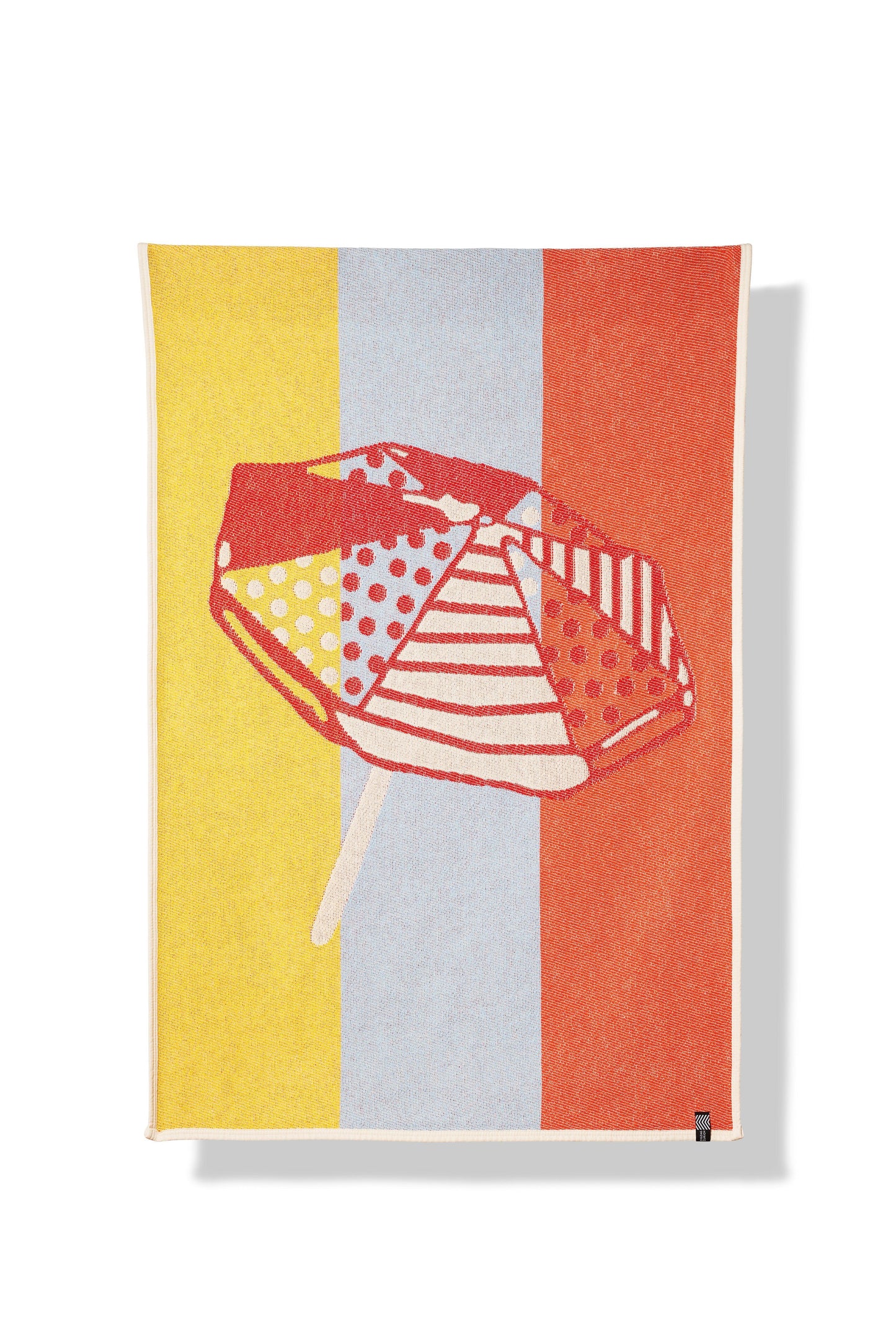 "Parasol De Playa" Cotton Beach Towel / Mini Blanket by Michele Rondelli