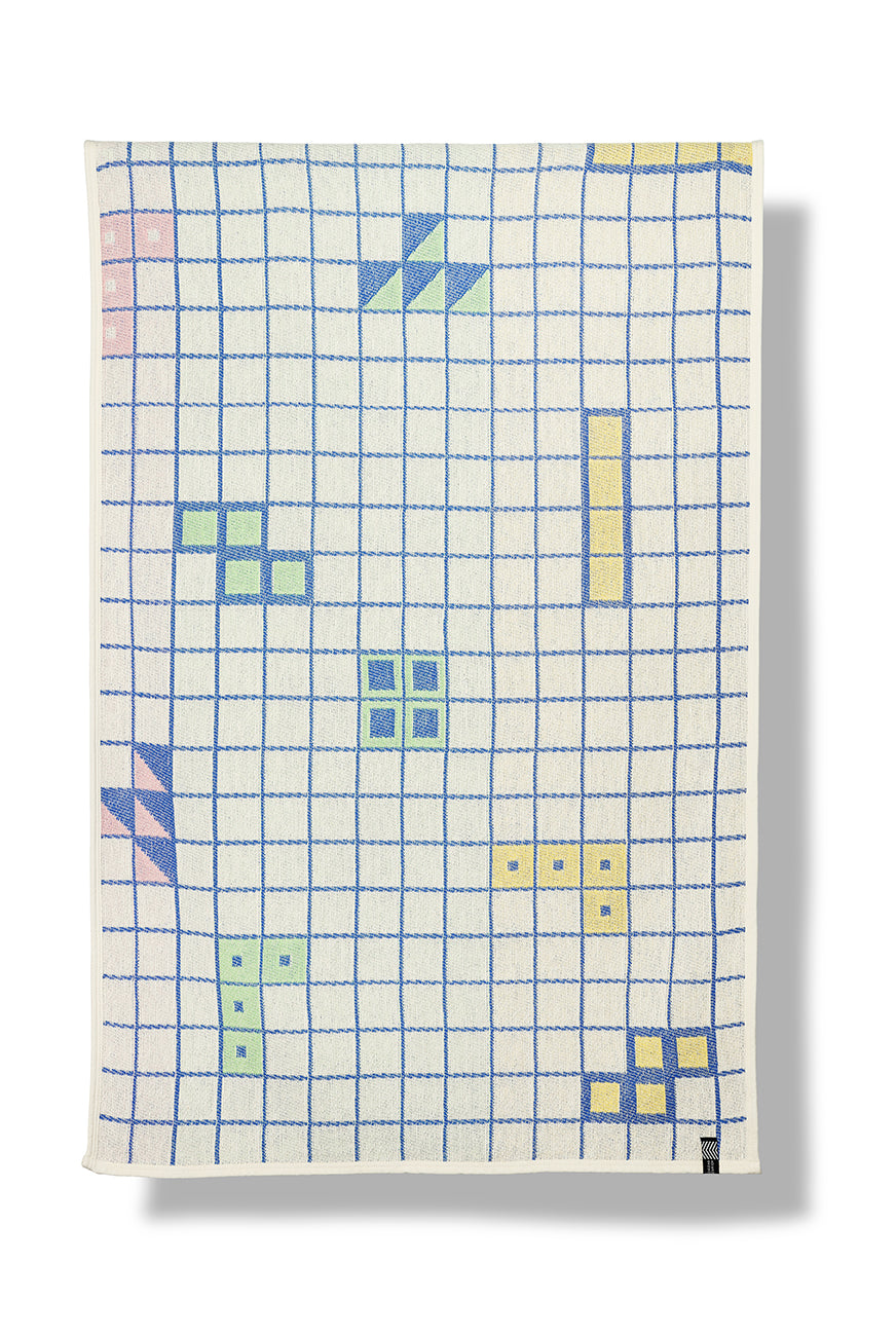 "Tetromino" Cotton Beach Towel / Mini Blanket by Sophie Probst