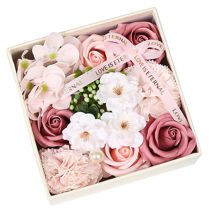 Soap Flower Box Floral Scented Bath Soap Flower Petals Mother's Day Gifts