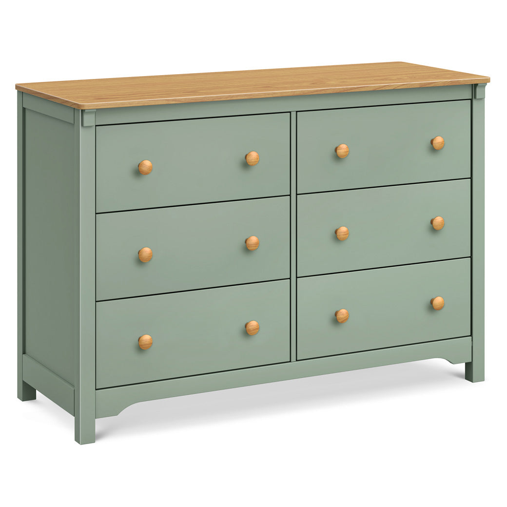 DaVinci Shea 6-Drawer Dresser in -- Color_Light Sage/Honey