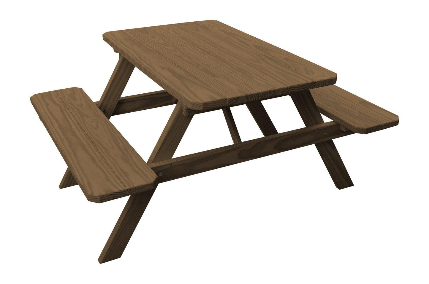 A&L Furniture Co. Pressure Treated Pine 4' Picnic Table w/ Attached Benches - LEAD TIME TO SHIP 10 BUSINESS DAYS