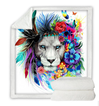 ﻿Explosive thickening cotton velvet lazy Napping outdoor blanket