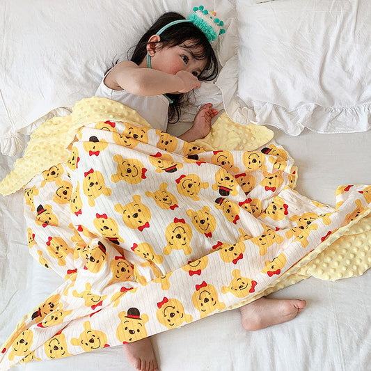 ﻿Children's Cartoon Cotton Beanie Stroller Air Conditioning Blanket