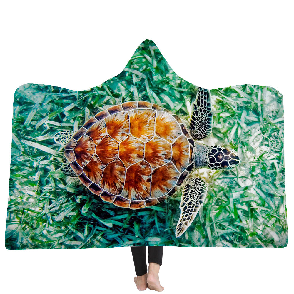 ﻿New Hooded Poncho Thicker Hooded Blanket Home