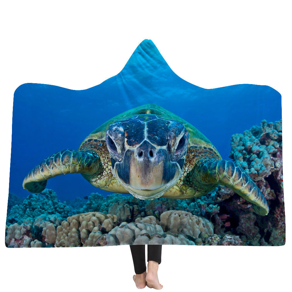 ﻿New Hooded Poncho Thicker Hooded Blanket Home