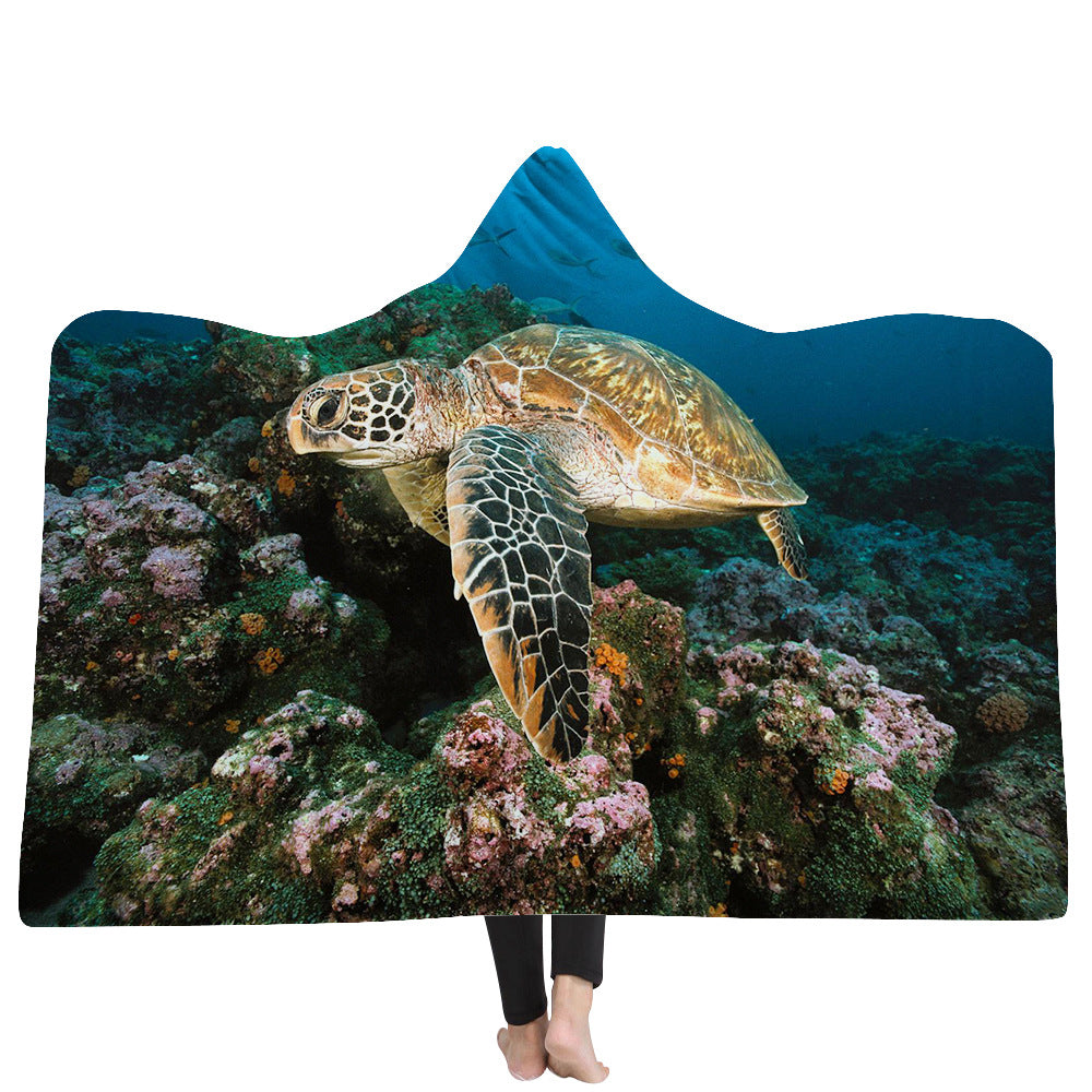 ﻿New Hooded Poncho Thicker Hooded Blanket Home