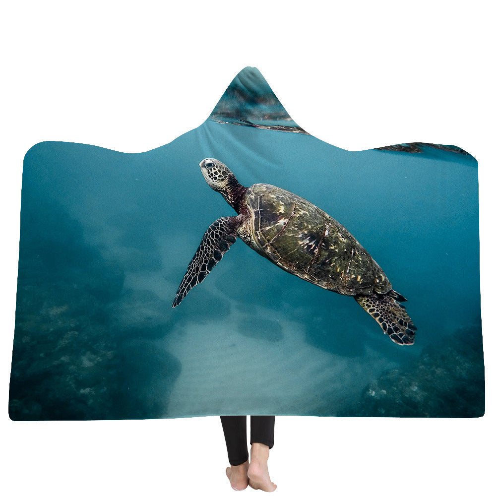 ﻿New Hooded Poncho Thicker Hooded Blanket Home