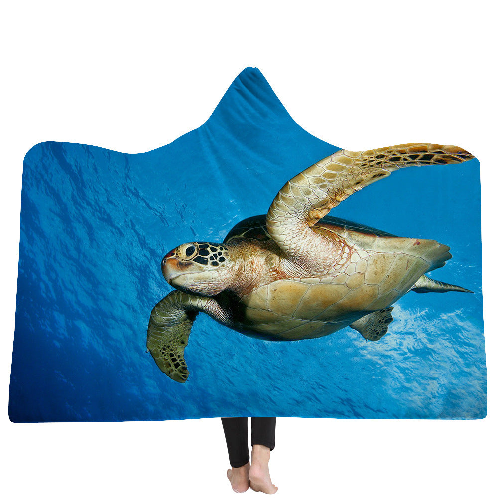 ﻿New Hooded Poncho Thicker Hooded Blanket Home