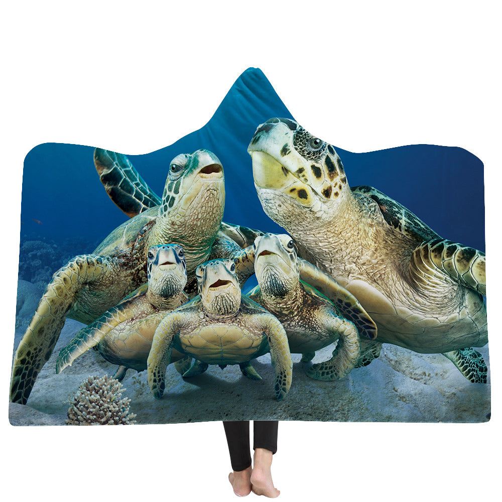 ﻿New Hooded Poncho Thicker Hooded Blanket Home