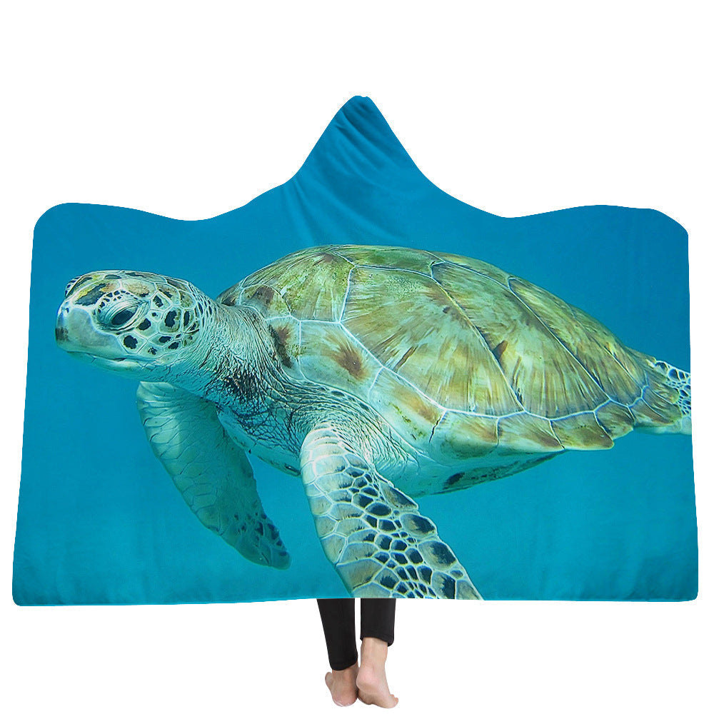 ﻿New Hooded Poncho Thicker Hooded Blanket Home