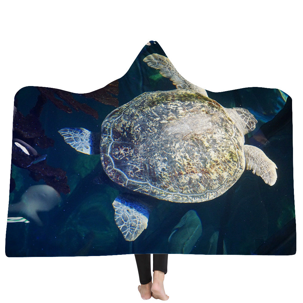 ﻿New Hooded Poncho Thicker Hooded Blanket Home