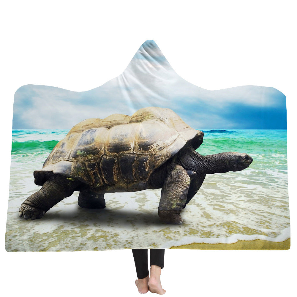 ﻿New Hooded Poncho Thicker Hooded Blanket Home