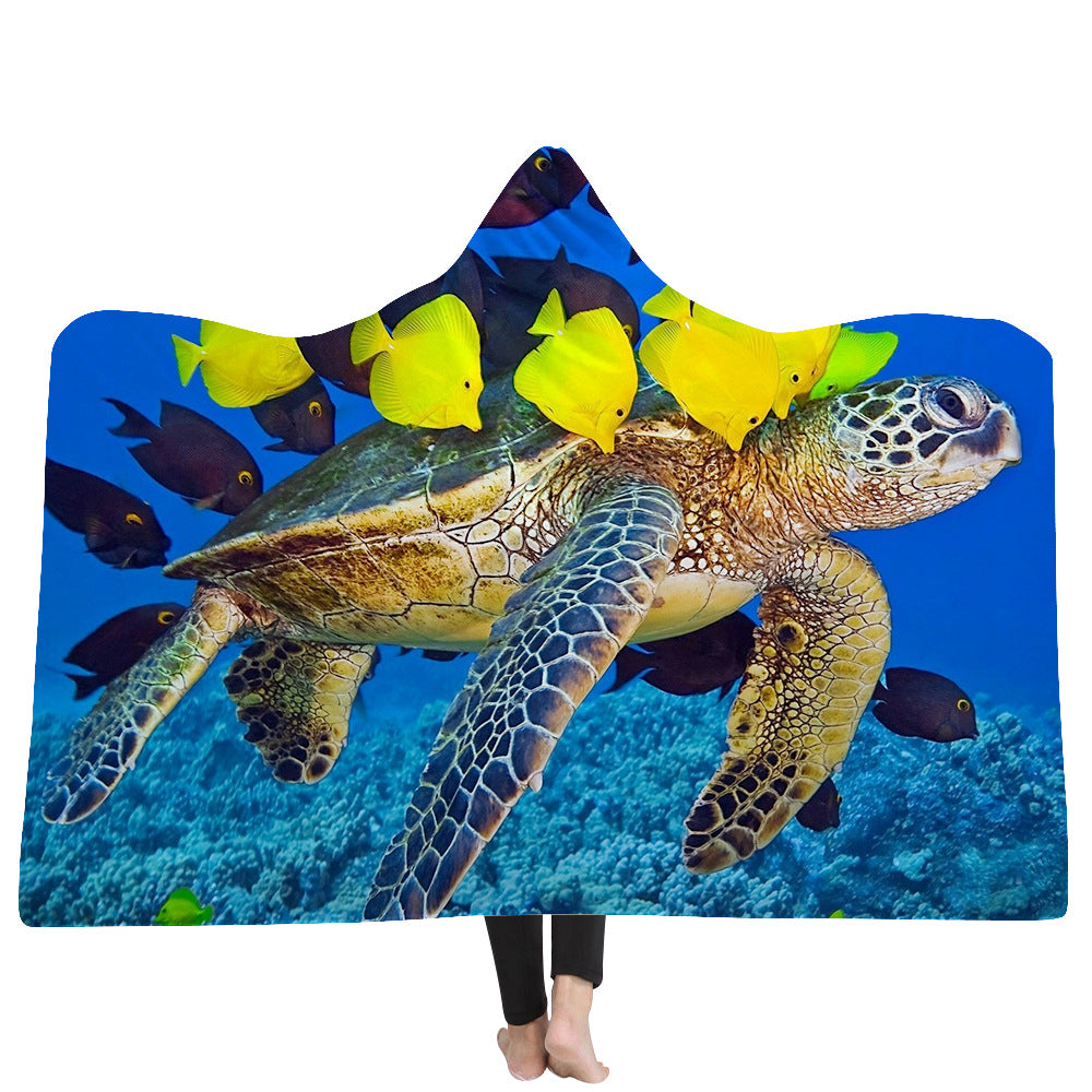 ﻿New Hooded Poncho Thicker Hooded Blanket Home