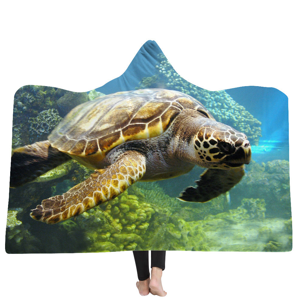 ﻿New Hooded Poncho Thicker Hooded Blanket Home
