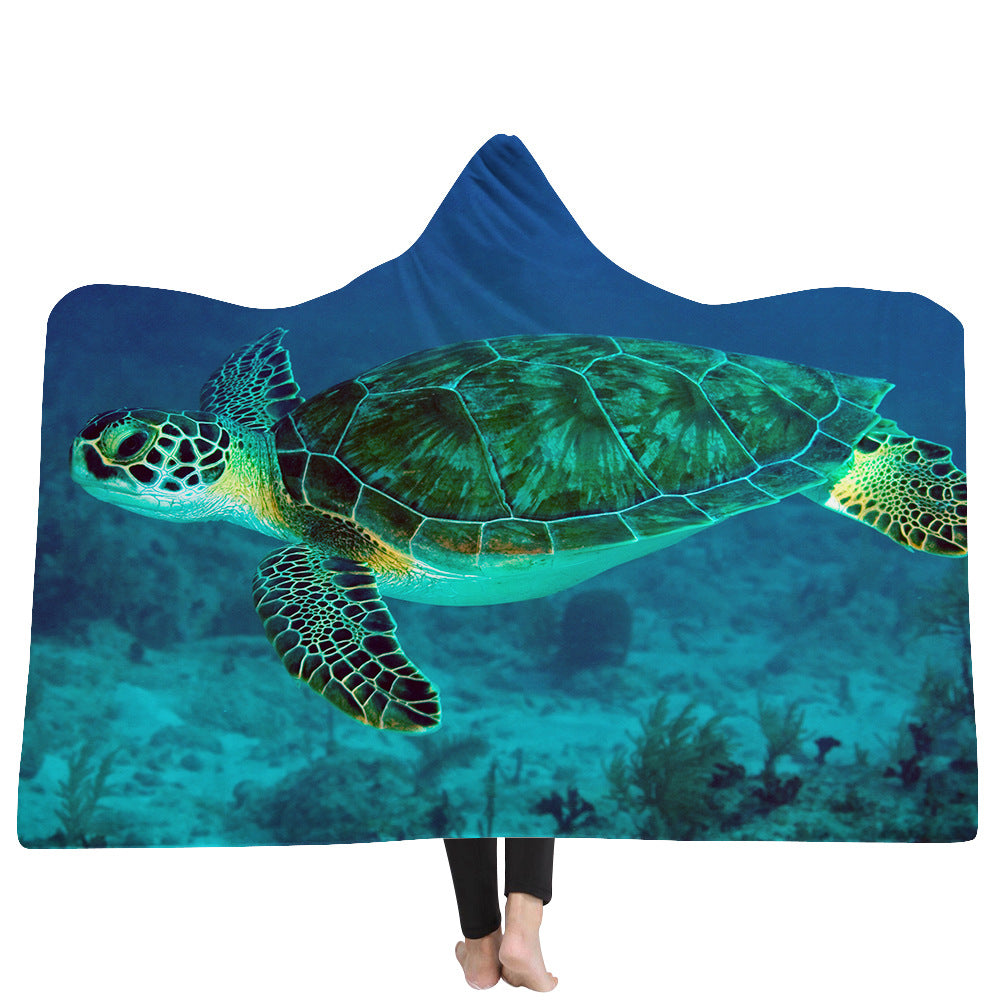﻿New Hooded Poncho Thicker Hooded Blanket Home