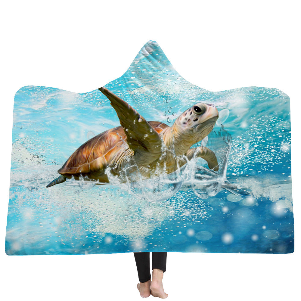 ﻿New Hooded Poncho Thicker Hooded Blanket Home