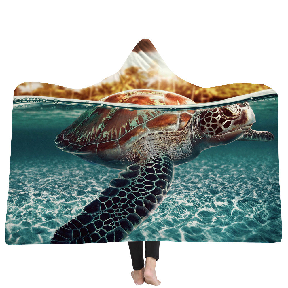 ﻿New Hooded Poncho Thicker Hooded Blanket Home