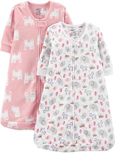 Simple Joys by Carter's Unisex Babies' Microfleece Sleepbag Wearable Blanket, Pack of 2