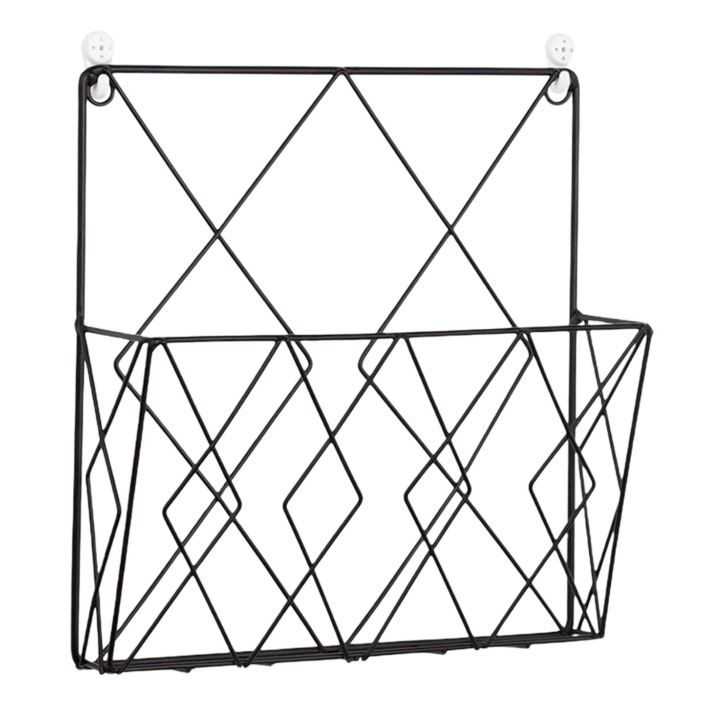 Younar Magazine Holder Metal Wall Mount Home Space Saving Storage Rack Furniture > Cabinets & Storage > Magazine Racks Younar Black