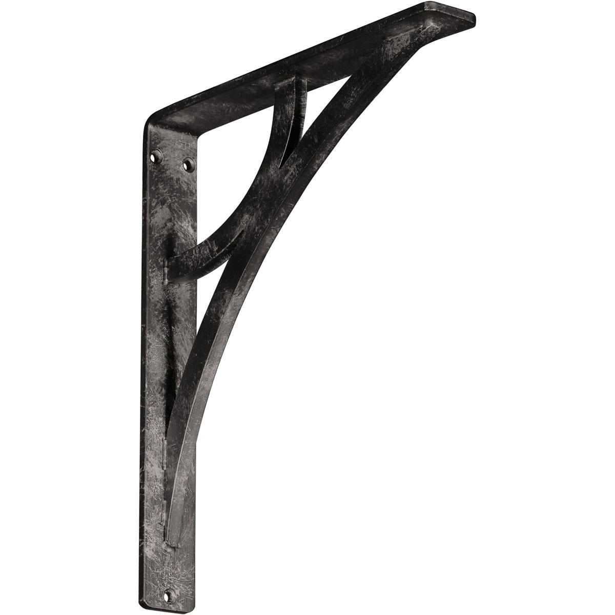 1 1/2"W X 5 1/2"D X 8"H Galveston Wrought Iron , (Single Center Brace), Antiqued Brass Furniture > Cabinets & Storage > Ironing Centers Ekena Millwork 1 1/2"W x 10"D x 12"H Antiqued Warm Silver