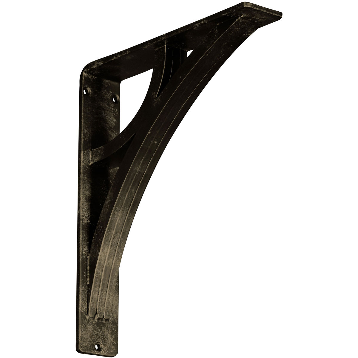 1 1/2"W X 5 1/2"D X 8"H Galveston Wrought Iron , (Single Center Brace), Antiqued Brass Furniture > Cabinets & Storage > Ironing Centers Ekena Millwork 2" W x 10" D x 12" H Antiqued Pale Gold