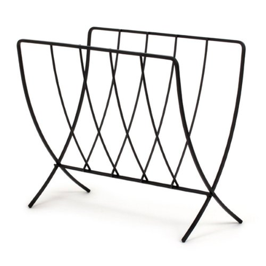 Spectrum Diversified Steel Magazine Rack, 8.75"X15.5", Black