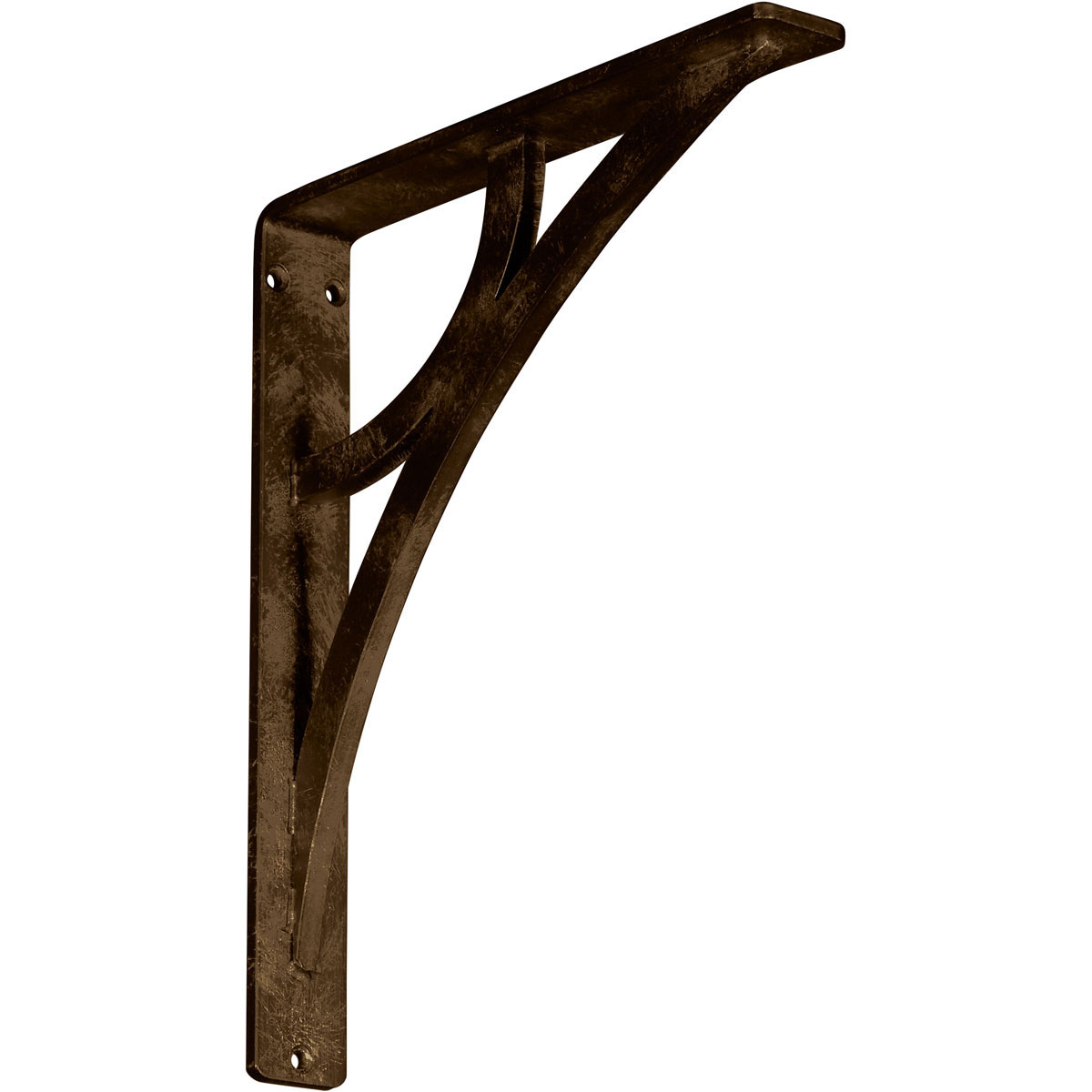 1 1/2"W X 5 1/2"D X 8"H Galveston Wrought Iron , (Single Center Brace), Antiqued Brass Furniture > Cabinets & Storage > Ironing Centers Ekena Millwork 1 1/2"W x 10"D x 12"H Antiqued Brass