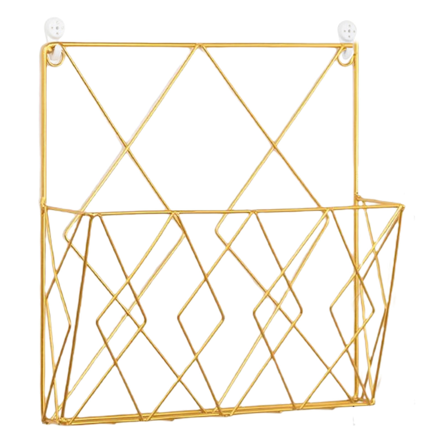 Younar Magazine Holder Metal Wall Mount Home Space Saving Storage Rack Furniture > Cabinets & Storage > Magazine Racks Younar Gold