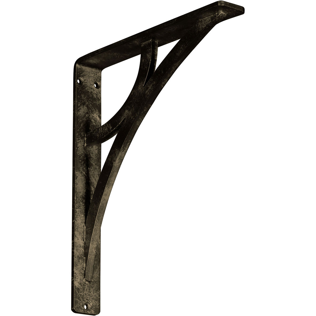 1 1/2"W X 5 1/2"D X 8"H Galveston Wrought Iron , (Single Center Brace), Antiqued Brass Furniture > Cabinets & Storage > Ironing Centers Ekena Millwork 1 1/2"W x 10"D x 12"H Antiqued Pale Gold