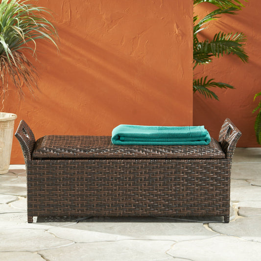 Wing PE Storage Bench - Brown