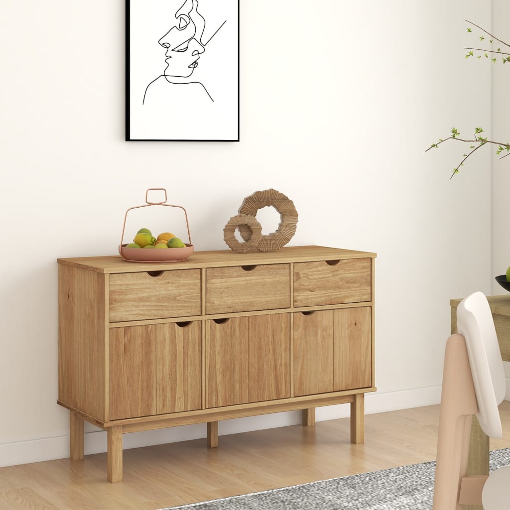 Sideboard Otta 44.9&quot;X6.9&quot;X28.9&quot; Solid Wood Pine