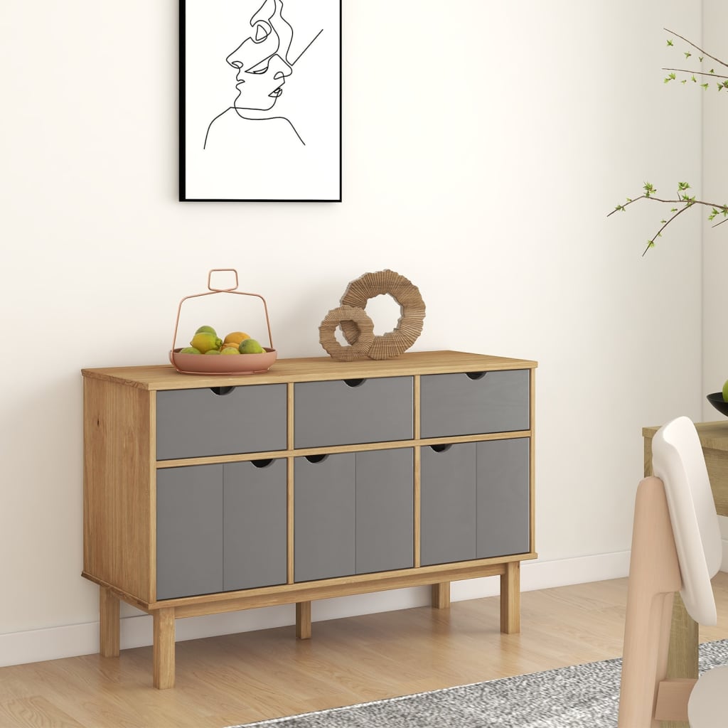 Sideboard Otta 44.9&quot;X6.9&quot;X28.9&quot; Solid Wood Pine