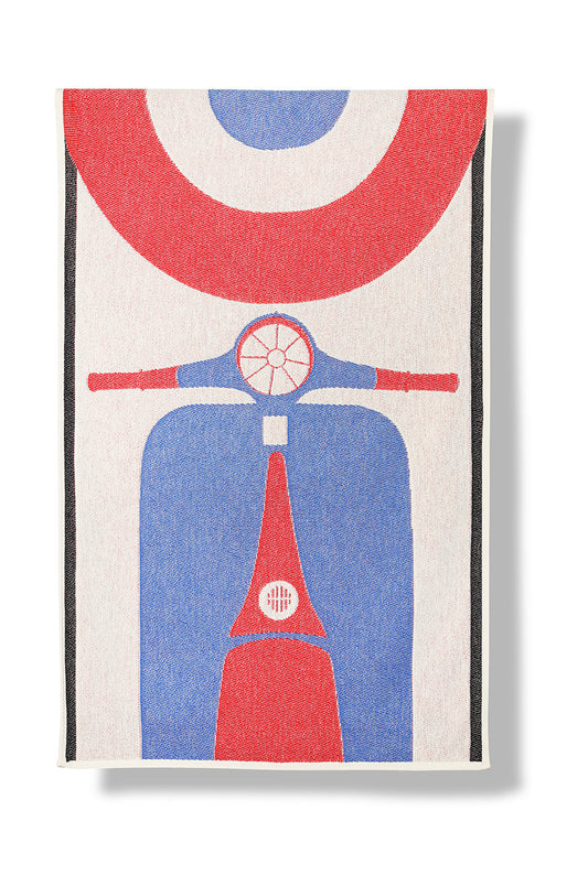 "Bella Ciao"  Cotton Beach Towel / Mini Blanket by Michele Rondelli