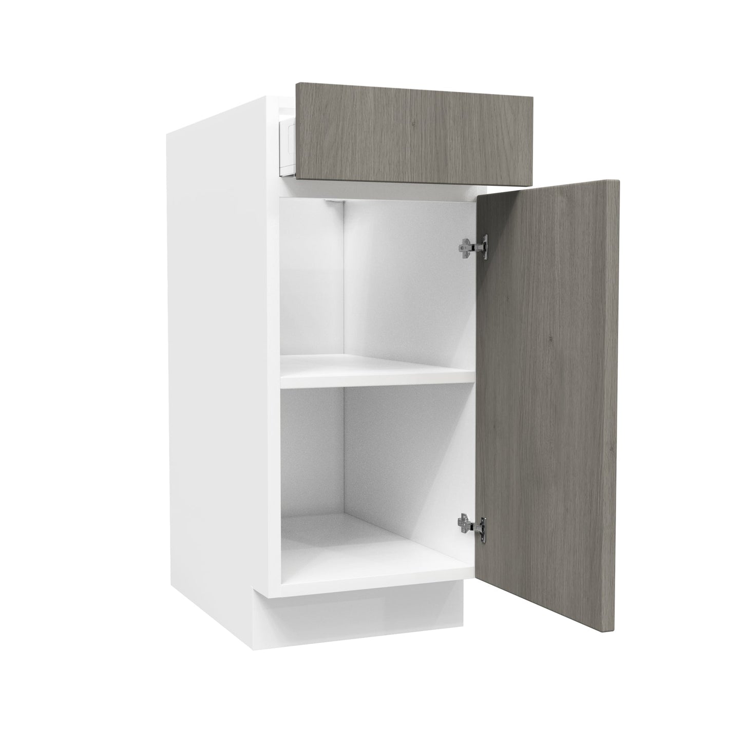 Single Door Base Cabinet| Matrix Silver | 15W x 34.5H x 24D