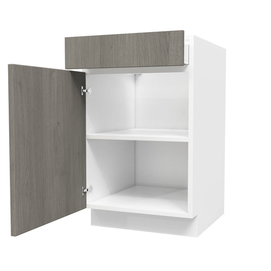 Single Door Base Cabinet| Matrix Silver | 21W x 34.5H x 24D